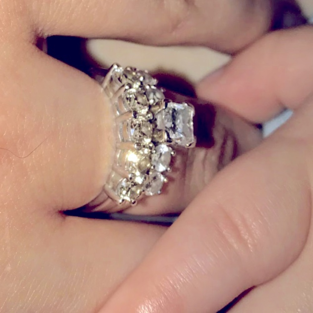 1.5 ct engagement ring with 1 ct band